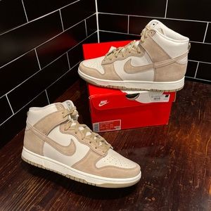 DS Nike Dunk High Sand Size 12 With Box Tan Suede Brand New